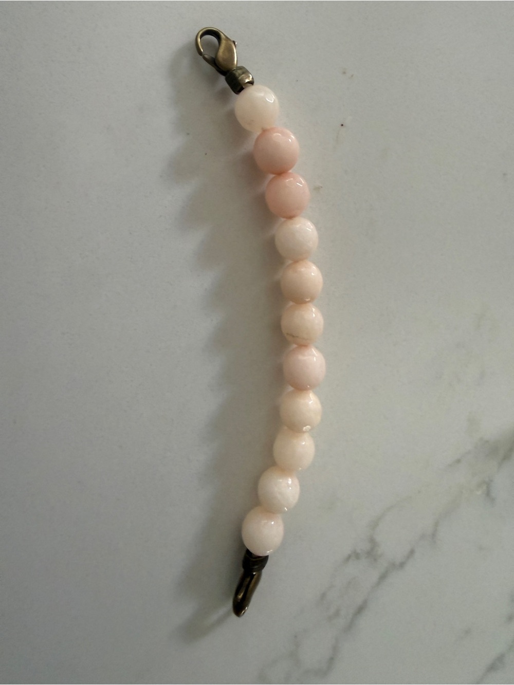 Delicate Pink Beaded Bracelet with Lobster Clasp
